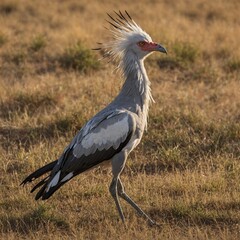 Fototapeta premium grey crowned crane