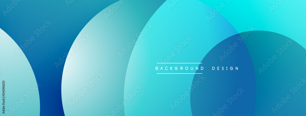 Poster Layered circular shapes in vivid colors form a gradient-rich abstract design with smooth transitions, depth effects, and a modern, futuristic aesthetic