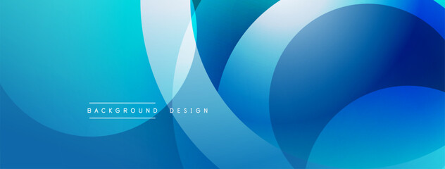 Layered circular shapes in vivid colors form a gradient-rich abstract design with smooth transitions, depth effects, and a modern, futuristic aesthetic