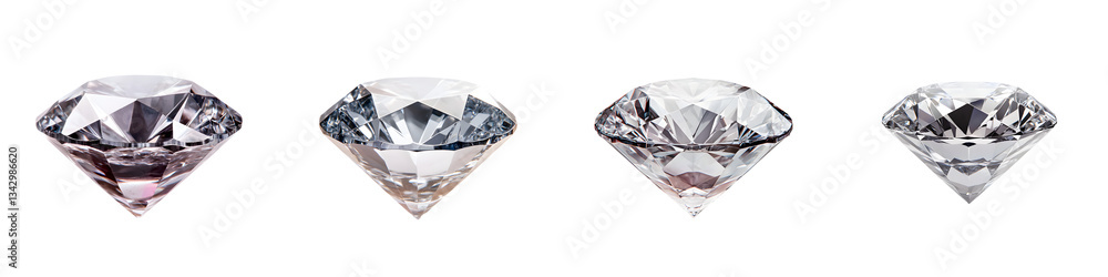 Aufkleber a group of exquisite multi faceted diamonds of the highest light and sparkling with unparalleled bri