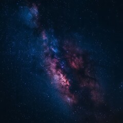 Fototapeta premium Milky Way Galaxy at night, dark background