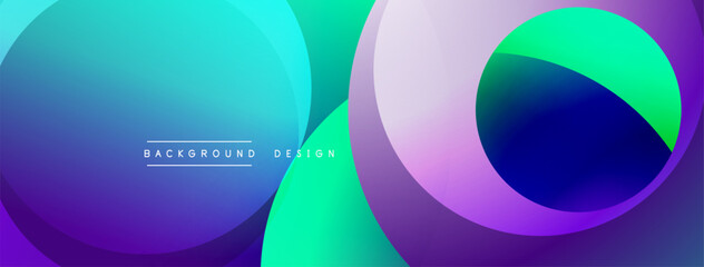 Background design with overlapping circular shapes, featuring smooth gradients and soft lighting effects, creating a dynamic abstract composition
