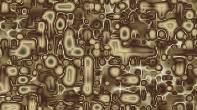 Abstract Organic Texture with Fluid Movement and Brown Gold Color Palette