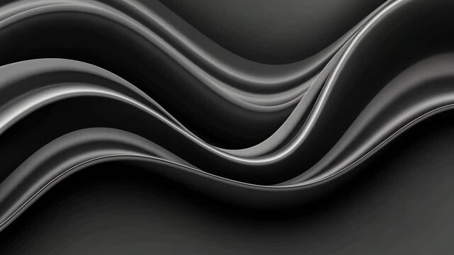 Abstract dark waves with subtle light reflections on a smooth surface flowing elegantly across