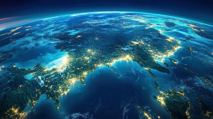 Earth at Night: A Stunning View of Asia's City Lights