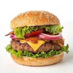 hamburger isolated on white