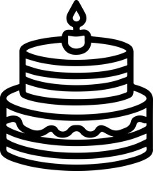 Cake and Dessert Icon – Layer Cake for Celebration Sweet Moment