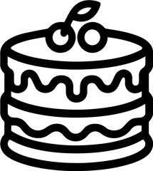 Cake and Dessert Icon – Layer Cake for Celebration Sweet Moment