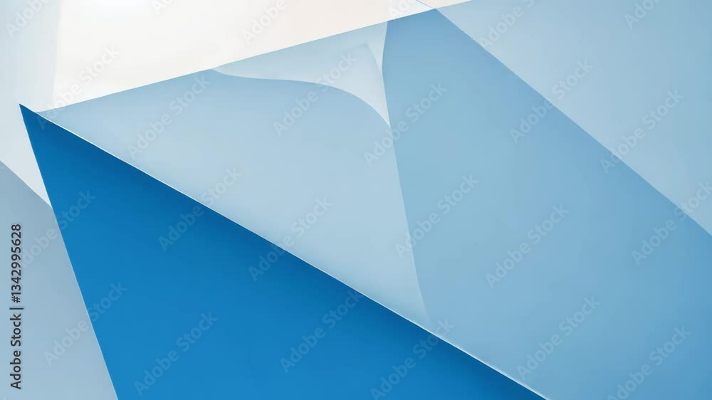 Poster abstract light blue and white geometric background with angular shapes and polygonal design pattern