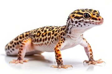 A small lizard with a striped tail and a yellow and brown body