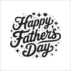 A bold, eye-catching graphic design featuring the phrase "Happy Father's Day" in a stylized, script font.