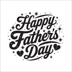 A bold, eye-catching graphic design featuring the phrase "Happy Father's Day" in a stylized, script font.
