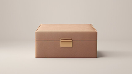 Elegance in Simplicity: A beautifully crafted jewelry box sits poised against a soft backdrop, exuding an air of refined luxury and understated sophistication.