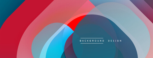 Fototapeta premium Abstract background with layered translucent gradient shapes