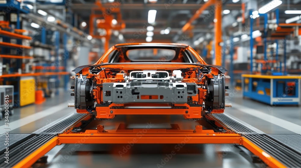 Poster a high-tech automotive ai system providing predictive maintenance, voice-activated controls, and rea