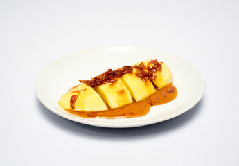 Mango with sweet fish sauce, Thai fruit