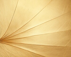 Golden Paper Fan Texture Background.