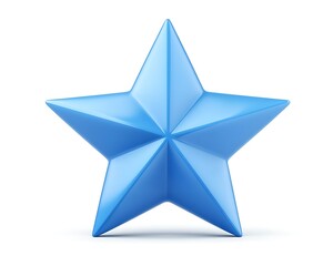 Obraz premium Blue star isolated on white background
