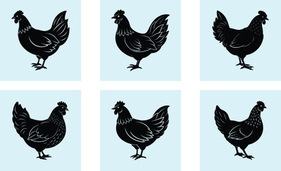 Hen Silhouette vector