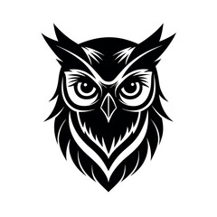 owl on white vector illustration