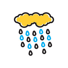 Multi color icon for rain