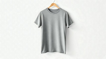  Blank grey t shirt front view mock up