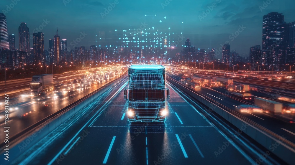 Poster a real-time logistics simulation using ai and big data, forecasting demand fluctuations and optimizi