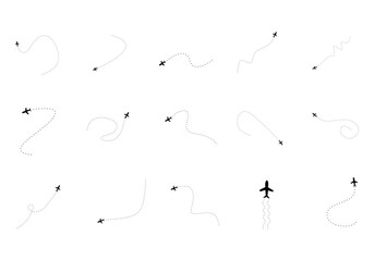 Airplane Dotted Line Wave Element