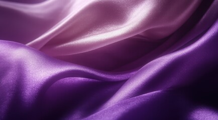 Obraz premium Elegant flow of purple satin, showcasing smooth textures.