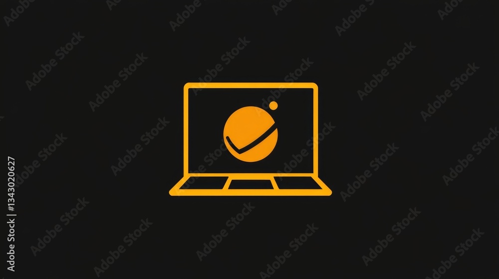 Poster a sleek it service logo with a desktop computer symbol and futuristic typography.