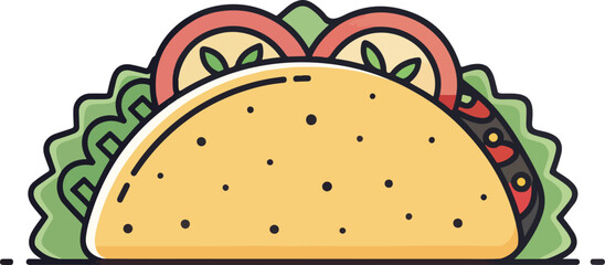 Taco logo and icon design, Taco vector design in isolated background