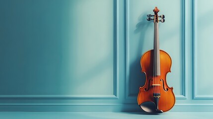 Music Brown Wooden View Right Blue Strings Text Room