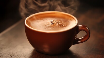 Fototapeta premium Coffee cup hot using laptop notebook desk working drink cafe