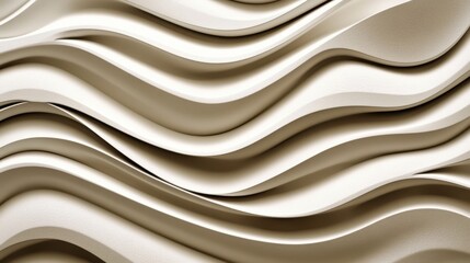 Obraz premium Abstract Wavy Textured Background in Soft Beige Tones for Design