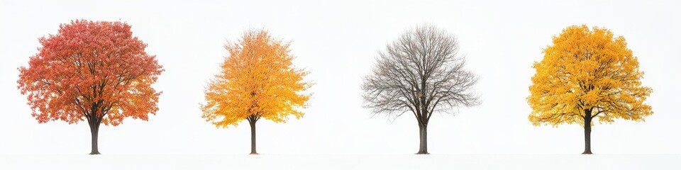 Naklejka premium Four Seasons of Trees