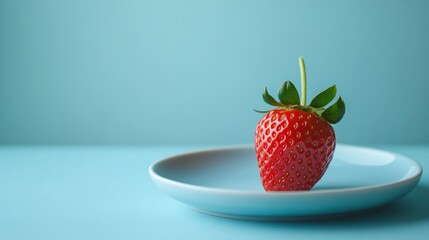 Space Strawberry Green Perspective Vibe Plate Pastel