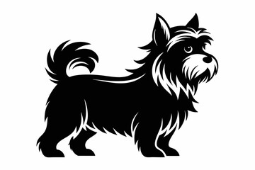 affenpinscher line art silhouette vector illustration