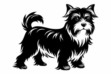 affenpinscher line art silhouette vector illustration
