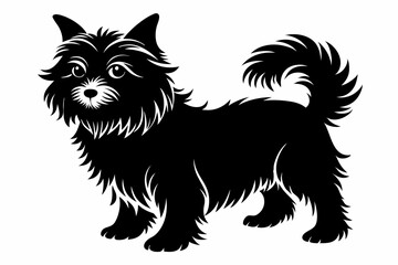 affenpinscher line art silhouette vector illustration
