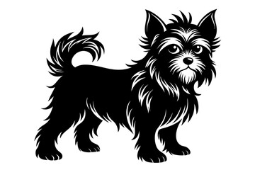 affenpinscher line art silhouette vector illustration