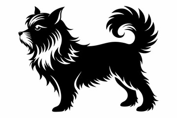 affenpinscher line art silhouette vector illustration