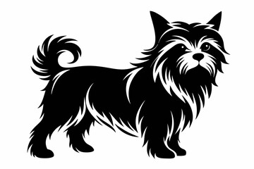 affenpinscher line art silhouette vector illustration