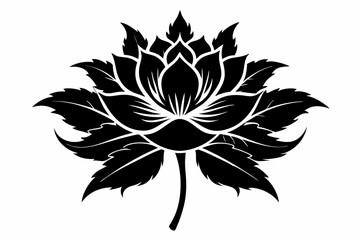 alpena flower line art silhouette vector illustration