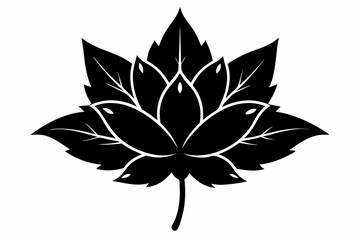 alpena flower line art silhouette vector illustration