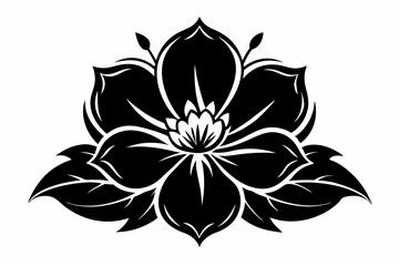 alpena flower line art silhouette vector illustration