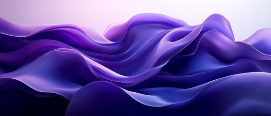 Fototapeta premium Abstract Purple Waves Serene Flowing Fabric Texture