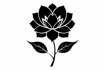 alpena flower line art silhouette vector illustration