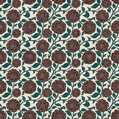 Naklejka premium pattern of various flowers 