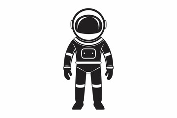 astronaut line art silhouette vector illustration
