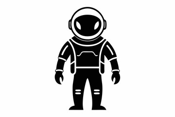 astronaut line art silhouette vector illustration